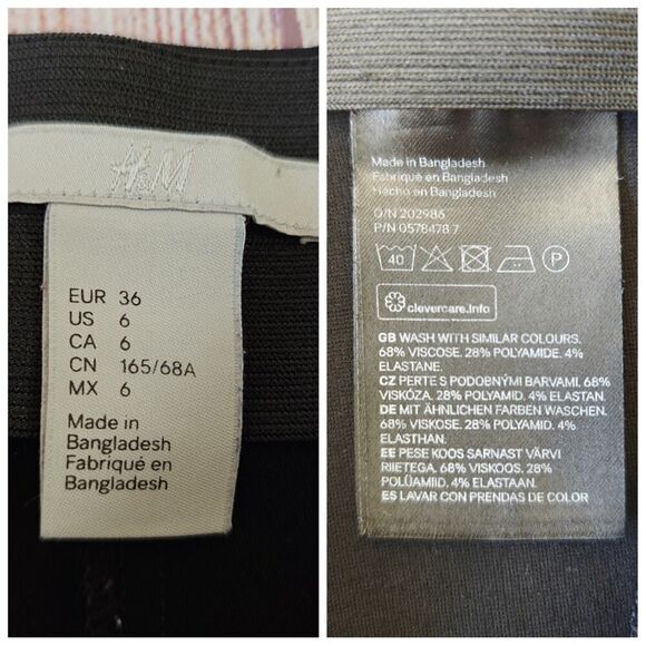 H&M zip pocket jersey leggings sz 6 - Picture 9 of 11